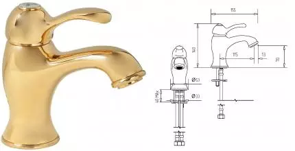 Смеситель для раковины «Migliore» Lem 25885 золото Смеситель для раковины «Migliore» Lem 25885 золото