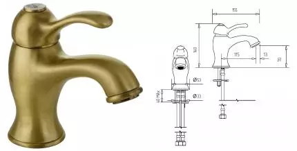 Смеситель для раковины «Migliore» Lem 25869 бронза Смеситель для раковины «Migliore» Lem 25869 бронза