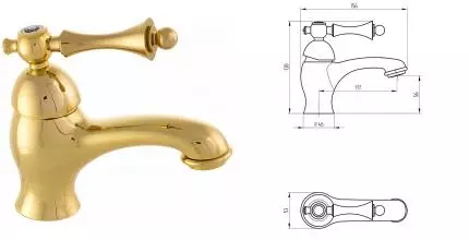 Смеситель для раковины «Migliore» Bomond 30006 золото Смеситель для раковины «Migliore» Bomond 30006 золото