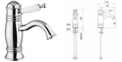 Смеситель для раковины «Migliore» Oxford 19136 с термостатом хром