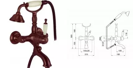 Смеситель для ванны «Migliore» Oxford 19113 тосканская бронза Смеситель для ванны «Migliore» Oxford 19113 тосканская бронза