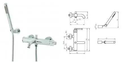 Смеситель для ванны «Migliore» Ermitage Mini 31416 хром