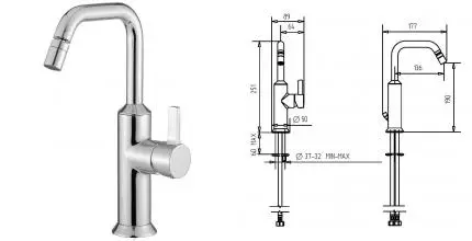 Смеситель для биде «Migliore» Sirius 28175 хром Смеситель для биде «Migliore» Sirius 28175 хром