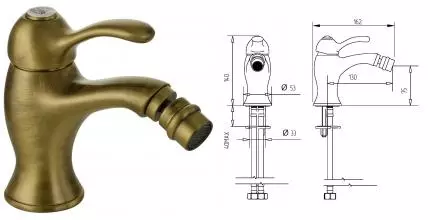 Смеситель для биде «Migliore» Lem 25865 бронза