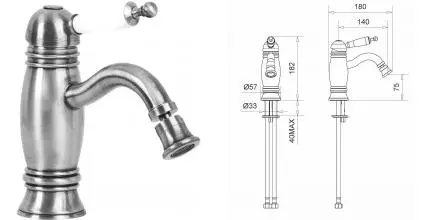 Смеситель для биде «Migliore» Oxford 19211 состаренный хром Смеситель для биде «Migliore» Oxford 19211 состаренный хром