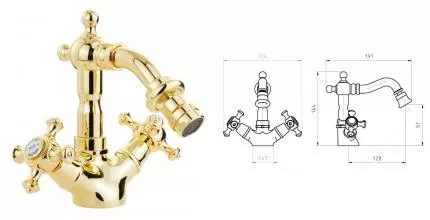 Смеситель для биде «Migliore» Prestige 31625 с донным клапаном золото Смеситель для биде «Migliore» Prestige 31625 с донным клапаном золото