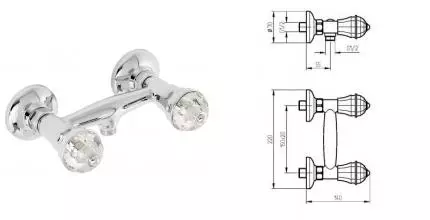 Смеситель для душа «Migliore» Prestige Crystal 28007 хром Смеситель для душа «Migliore» Prestige Crystal 28007 хром