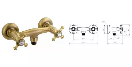 Смеситель для душа «Migliore» Prestige 31606 бронза