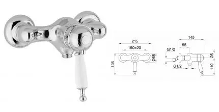 Смеситель для душа «Migliore» Oxford 19130 с термостатом хром