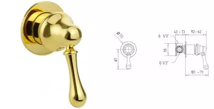 Смеситель для душа «Migliore» Maya 18932 золото Смеситель для душа «Migliore» Maya 18932 золото