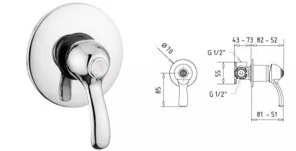 Смеситель для душа «Migliore» Lem Swarovski 18885 хром