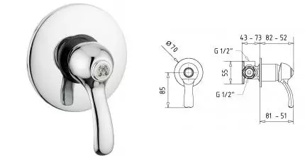 Смеситель для душа «Migliore» Lem 25877 хром