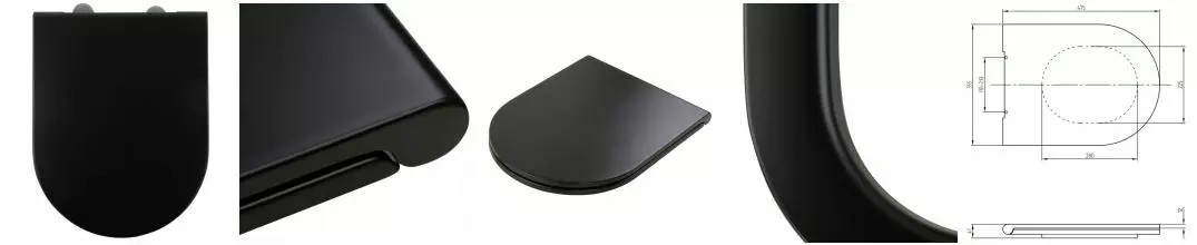 Сиденье для унитаза «Migliore» Monaco 32075 с микролифтом чёрная матовая/хром Сиденье для унитаза «Migliore» Monaco 32075 с микролифтом чёрная матовая/хром