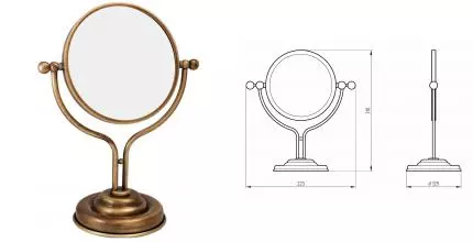 Косметическое зеркало «Migliore» Mirella 17171 на стол бронза