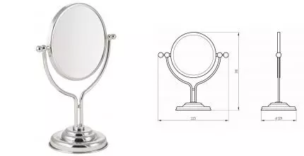 MIRELLA Зеркало оптическое настольное, D18 cm (2Х), хром 17240 · Mirella, Migliore, 17240