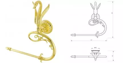 Полотенцедержатель «Migliore» Luxor 26228 на стену золото