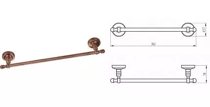 Полотенцедержатель «Migliore» Mirella 17372 на стену медь