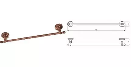 Полотенцедержатель «Migliore» Mirella 17371 на стену медь