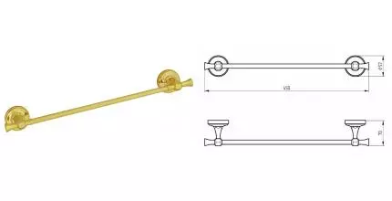 Полотенцедержатель «Migliore» Fortuna 27660 на стену золото