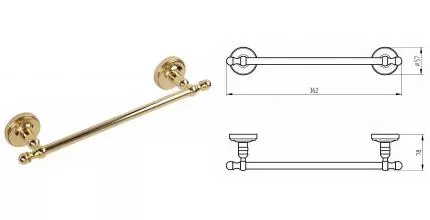 Полотенцедержатель «Migliore» Mirella 17333 на стену золото