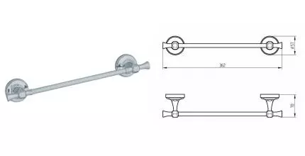 Полотенцедержатель «Migliore» Fortuna 27661 на стену хром