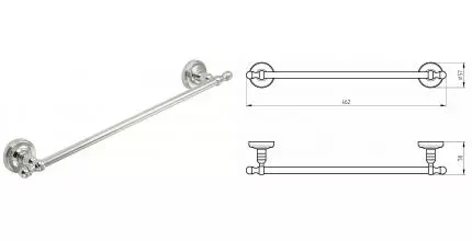 Полотенцедержатель «Migliore» Mirella 17251 на стену хром