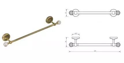 Полотенцедержатель «Migliore» Amerida 16567 на стену бронза