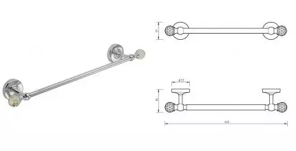 Полотенцедержатель «Migliore» Amerida 16589 на стену хром