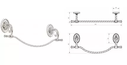 Полотенцедержатель «Migliore» Edera 16923 на стену хром