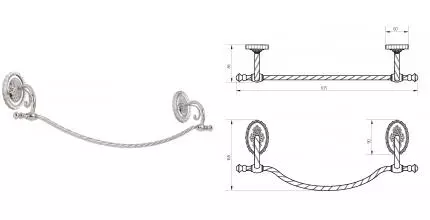 Полотенцедержатель «Migliore» Edera 16924 на стену хром