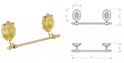 Полотенцедержатель «Migliore» Cleopatra 16702 на стену золото Полотенцедержатель «Migliore» Cleopatra 16702 на стену золото