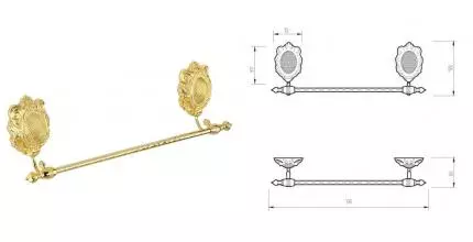 Полотенцедержатель «Migliore» Cleopatra 16698 на стену золото