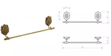 Полотенцедержатель «Migliore» Cleopatra 16641 на стену бронза Полотенцедержатель «Migliore» Cleopatra 16641 на стену бронза