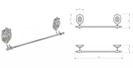Полотенцедержатель «Migliore» Cleopatra 16669 на стену хром