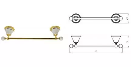 Полотенцедержатель «Migliore» Provance 17707 на стену золото