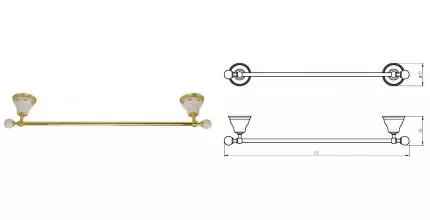 Полотенцедержатель «Migliore» Provance 17708 на стену золото