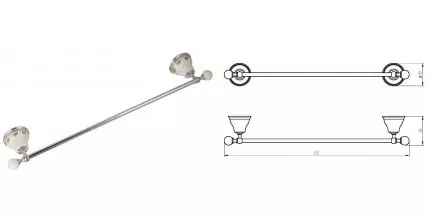 Полотенцедержатель «Migliore» Provance 17673 на стену хром