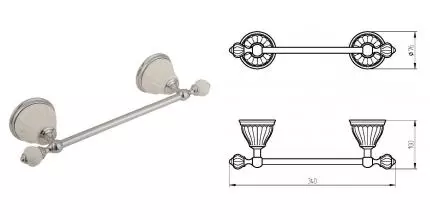 Полотенцедержатель «Migliore» Olivia 17499 на стену хром/белый Полотенцедержатель «Migliore» Olivia 17499 на стену хром/белый