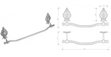Полотенцедержатель «Migliore» Elisabetta 17038 на стену хром Полотенцедержатель «Migliore» Elisabetta 17038 на стену хром