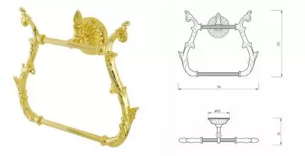Полотенцедержатель «Migliore» Versailles 32689 на стену золото