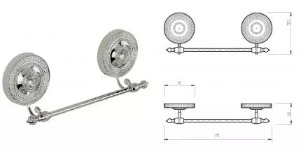 Полотенцедержатель «Migliore» Montecarlo 31777 на стену хром