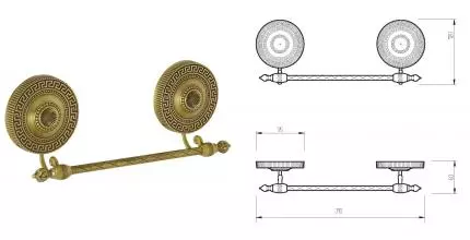 Полотенцедержатель «Migliore» Montecarlo 31779 на стену бронза