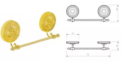 Полотенцедержатель «Migliore» Montecarlo 31780 на стену золото