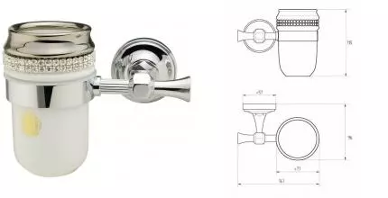 Стакан для зубных щёток «Migliore» Dubai 31256 на стену хром