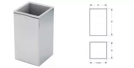 Стакан для зубных щёток «Migliore» Kvant 29743 на стол хром