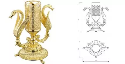 Стакан для зубных щёток «Migliore» Luxor 26215 на стол золото Стакан для зубных щёток «Migliore» Luxor 26215 на стол золото