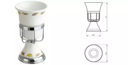 Стакан для зубных щёток «Migliore» Provance 17679 на стол хром