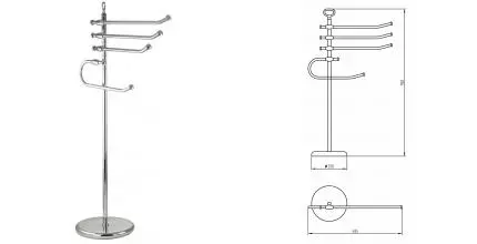 Стойка с аксессуарами «Migliore» Mirella 17265 напольная хром