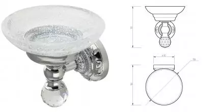 Мыльница «Migliore» Cristalia 16790 на стену хром Мыльница «Migliore» Cristalia 16790 на стену хром