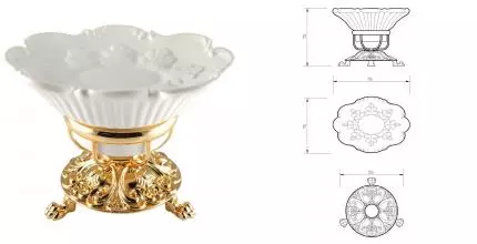 Мыльница «Migliore» Elisabetta 17055 на стол золото